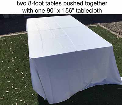 rectangle tablecloths (white) - 90 x 156