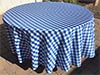 round tablecloths  white blue buffalo plaid checkered gingham    108 