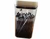 pens  100 black ink pens in container 