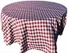 round tablecloths  white burgundy buffalo plaid checkered gingham    108 