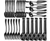 30 piece matched serving utensils set  black 