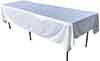 rectangle tablecloths  wrinkle free scuba  white    55  x 120 