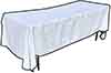 rectangle tablecloths  white  cotton and polyester    53  x 114 