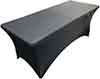 stretch spandex rectangle tablecloths  black    for 6 ft  table