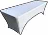 stretch spandex rectangle tablecloths  white    for 8 ft  table
