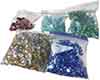 decorative gems 5 bags of different colored glass gems