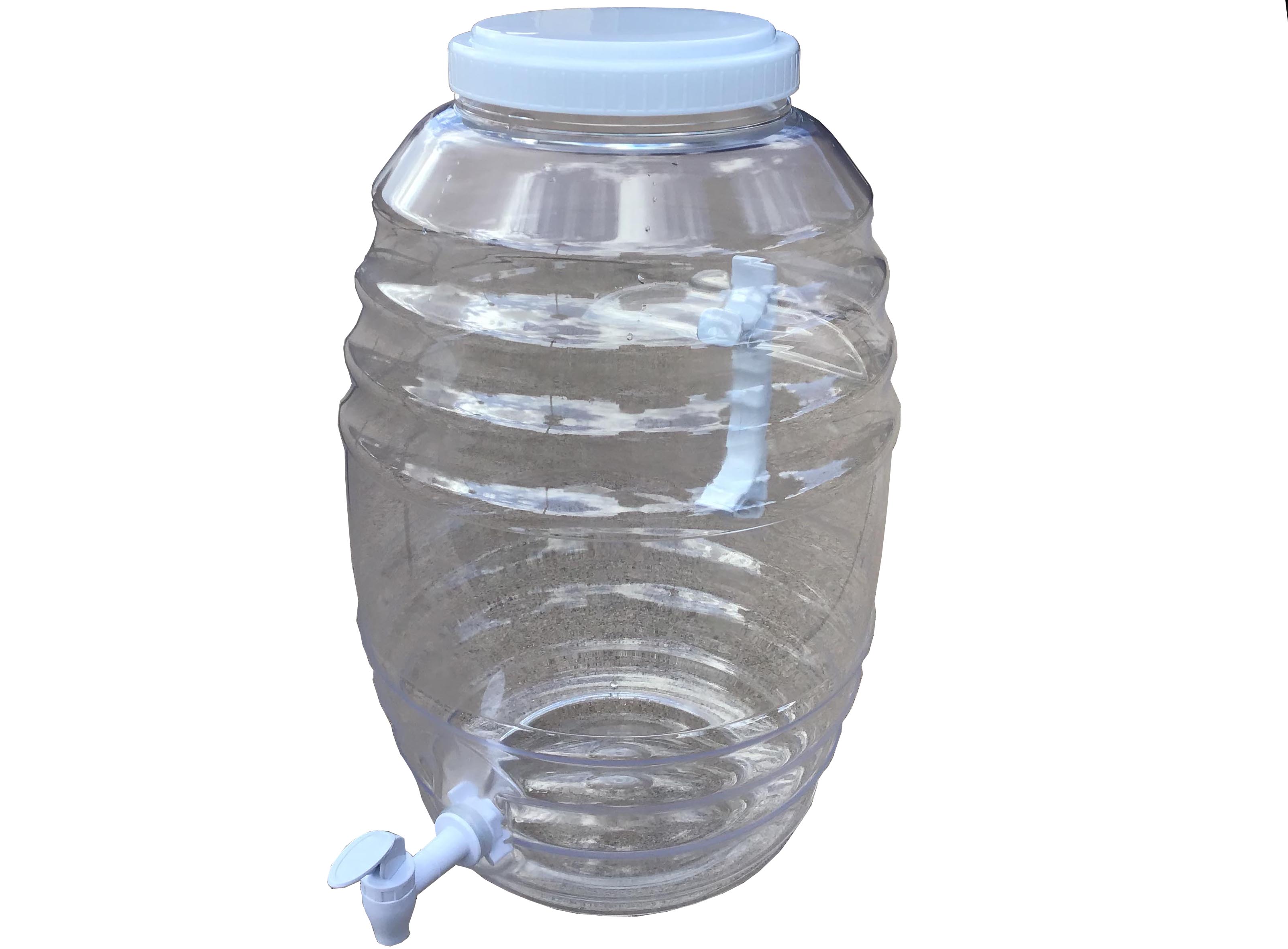 5-gallon beverage jar (clear plastic)