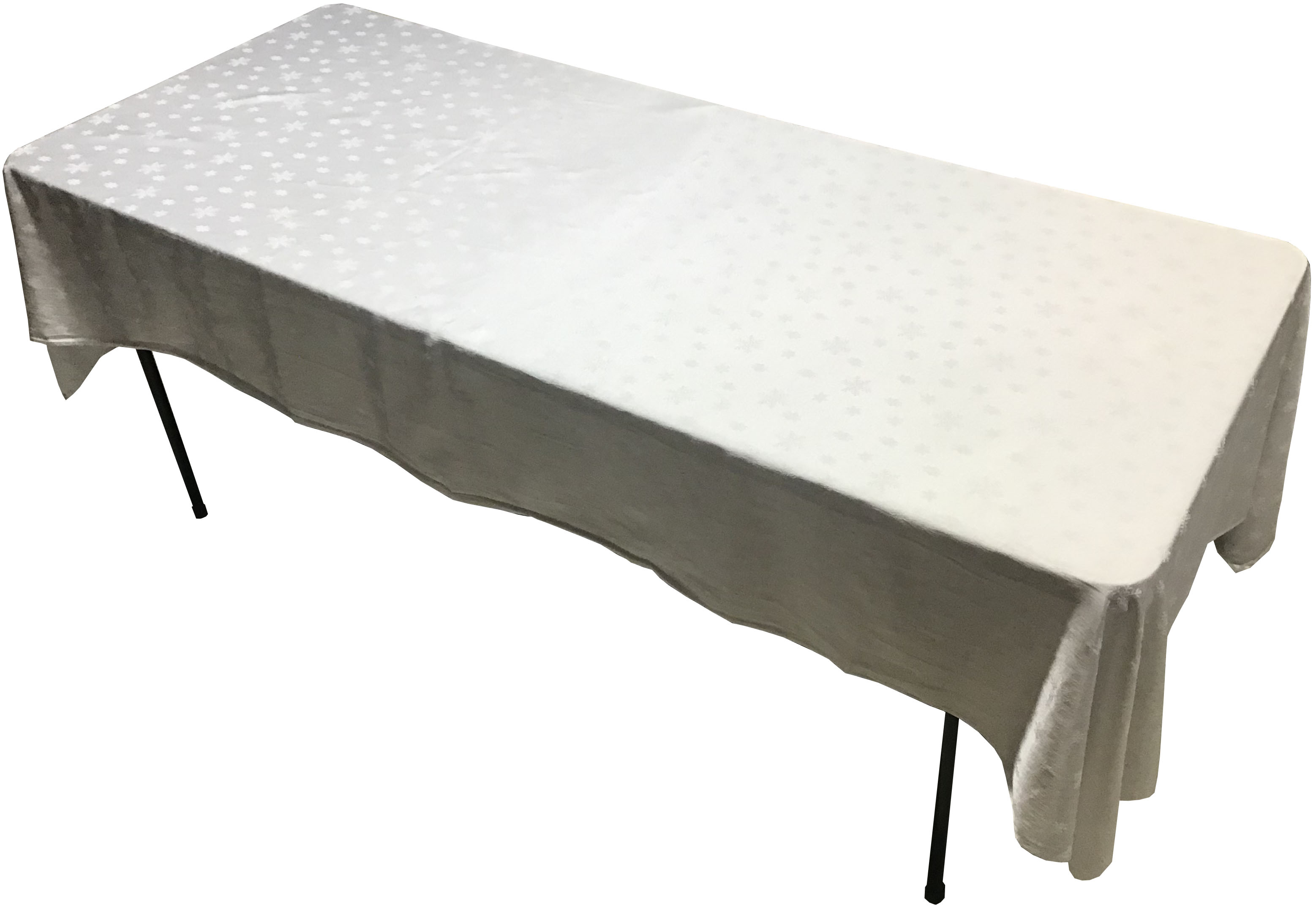 rectangle tablecloths (white; winter/Christmas snowflakes) - 55 x 102
