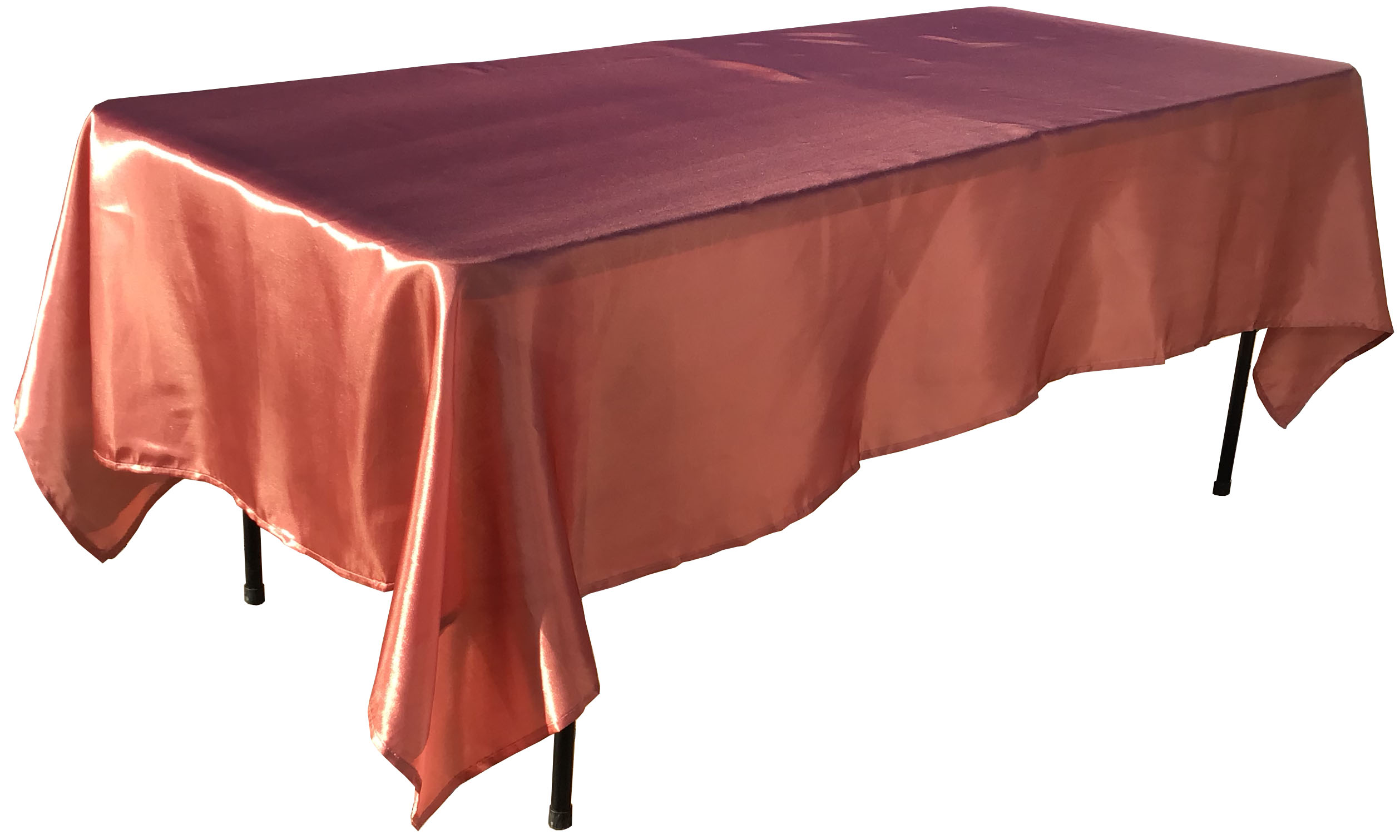rectangle tablecloths (cinnamon rose, smooth satin) - 60 x 102