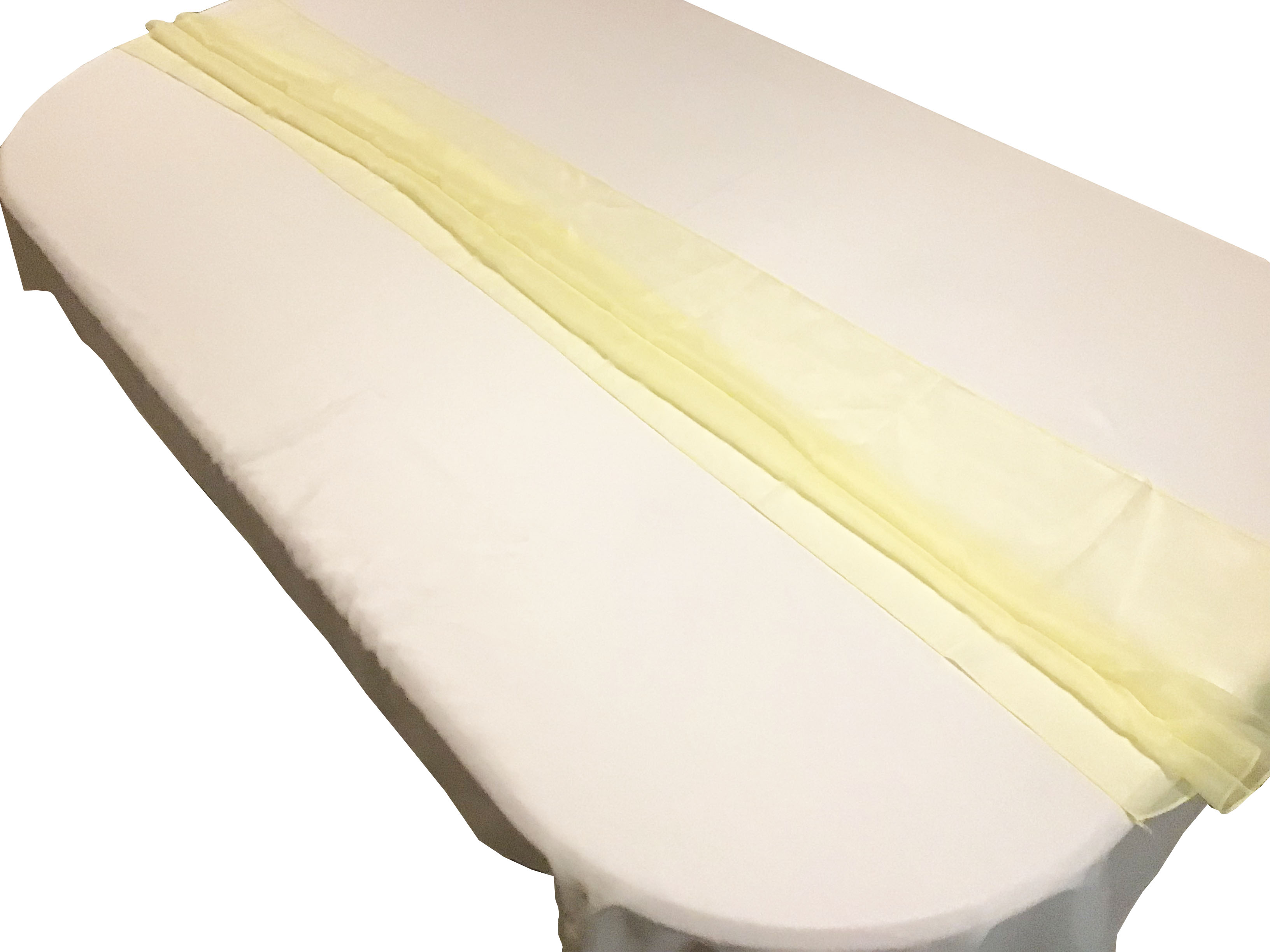 table runners (chiffon, yellow) - 20 x 77