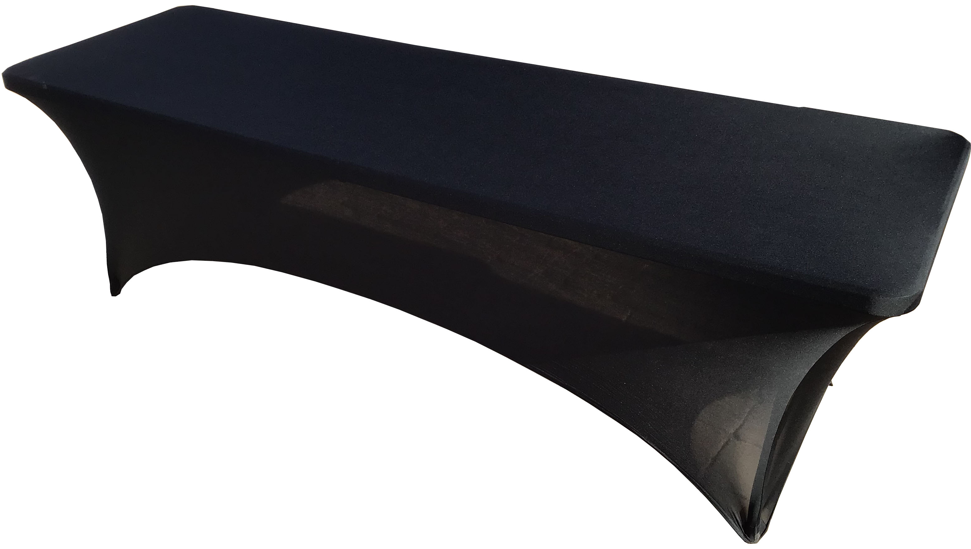 stretch spandex rectangle tablecloths (black) - 96x30, for 8-ft. table