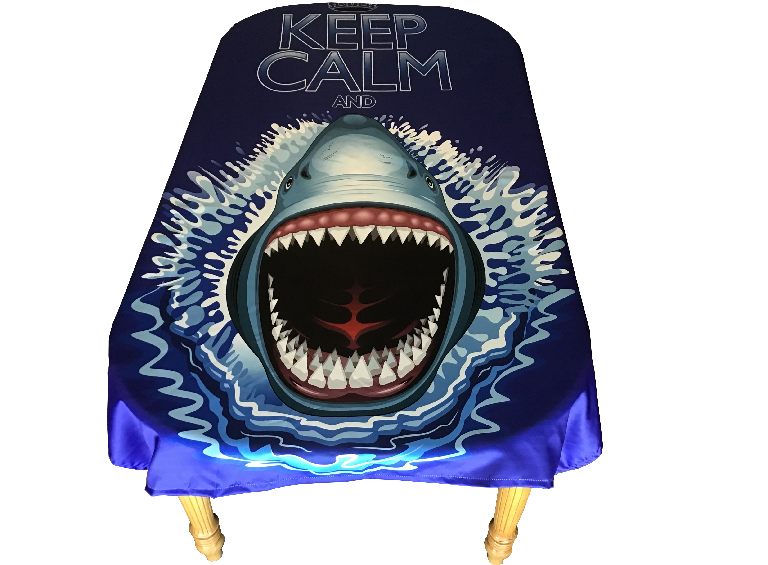 rectangle tablecloths (Keep Calm and Shark Attack) - 60 x 90