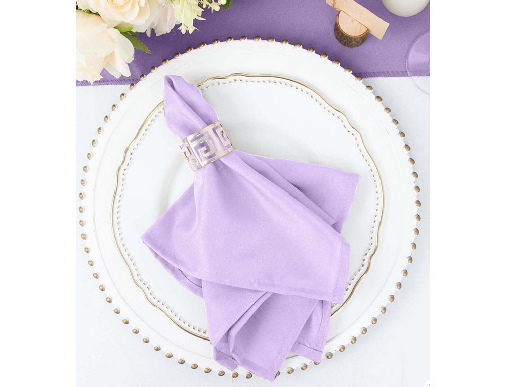 cloth dinner napkins (lavender lilac) - 17 x 17