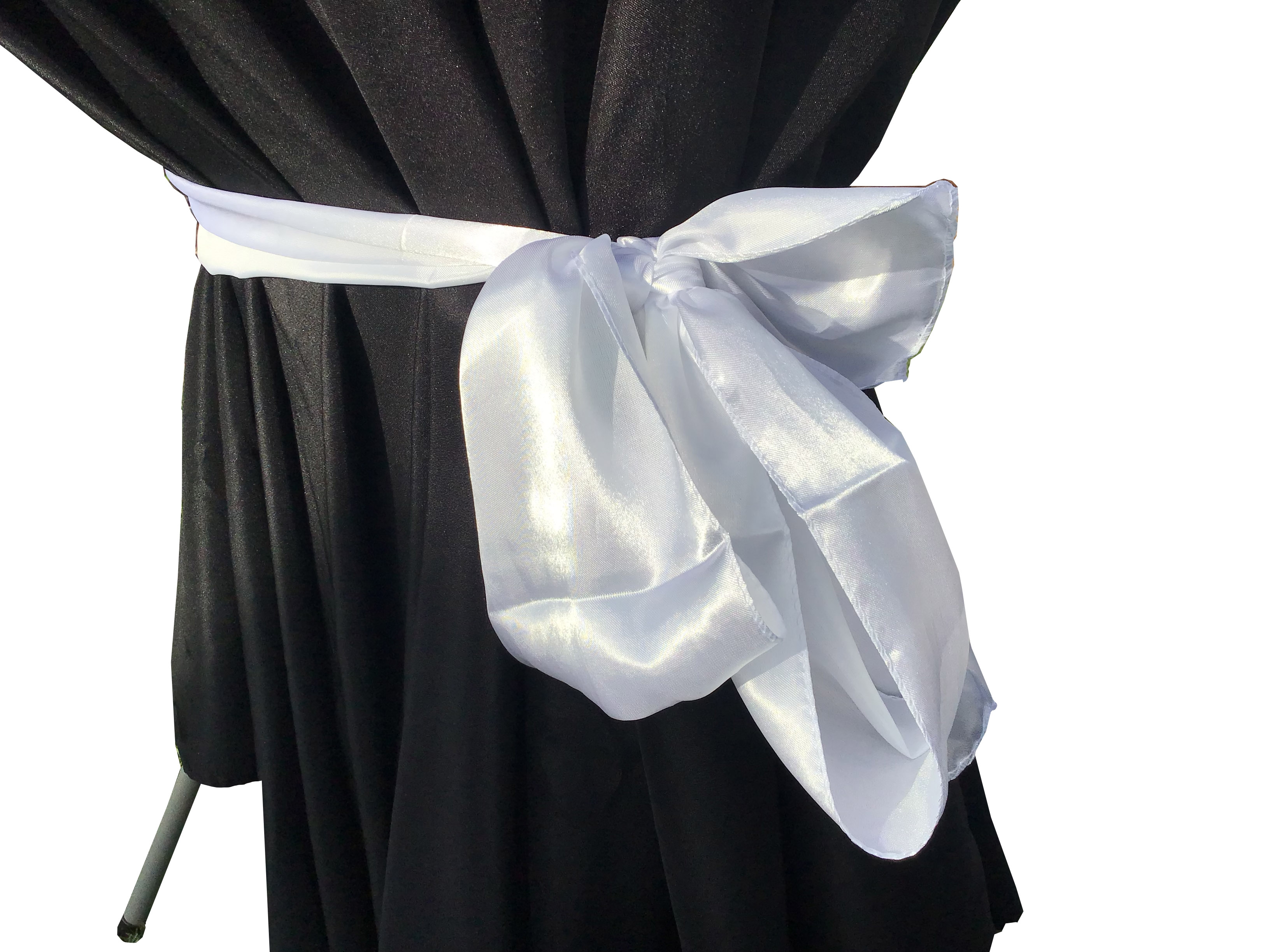 chair sash/cocktail table sash (satin, white) - 6 x 106