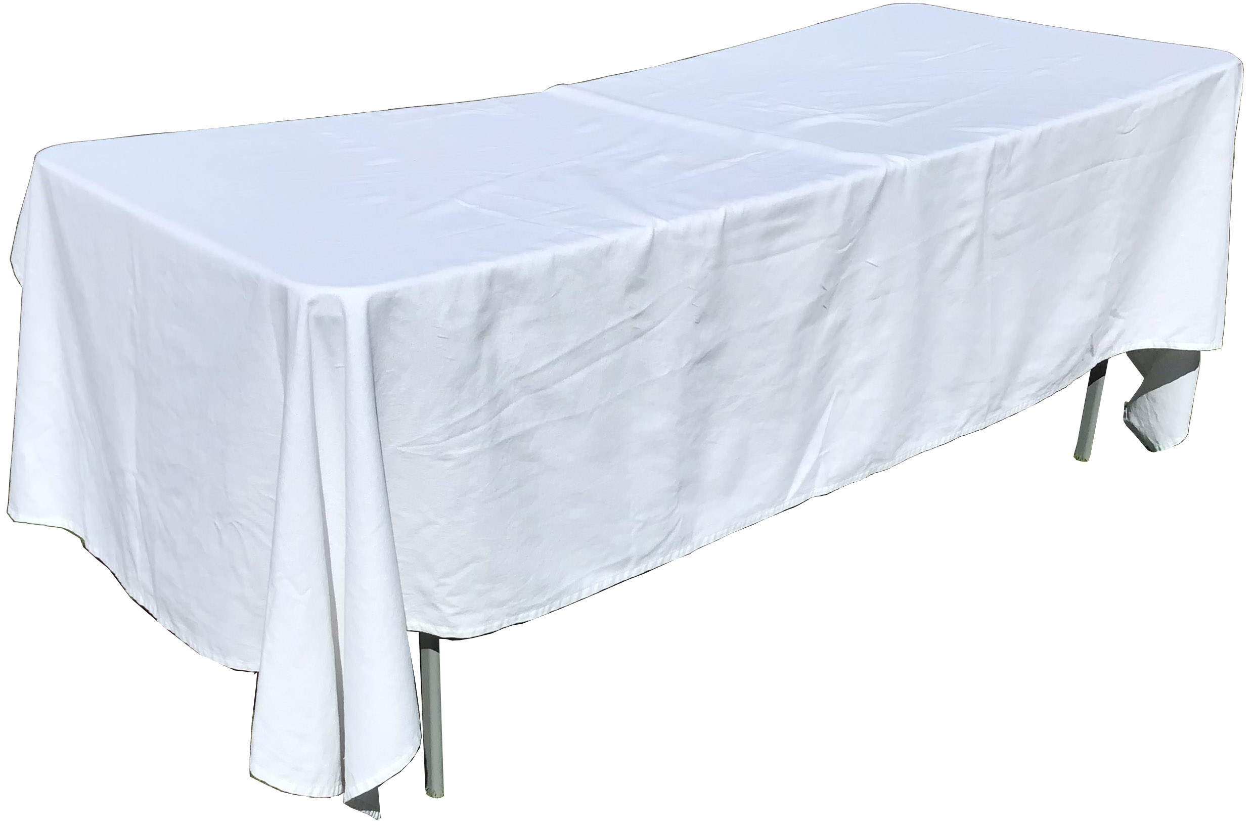 rectangle tablecloths (white, cotton and polyester) - 53 x 114
