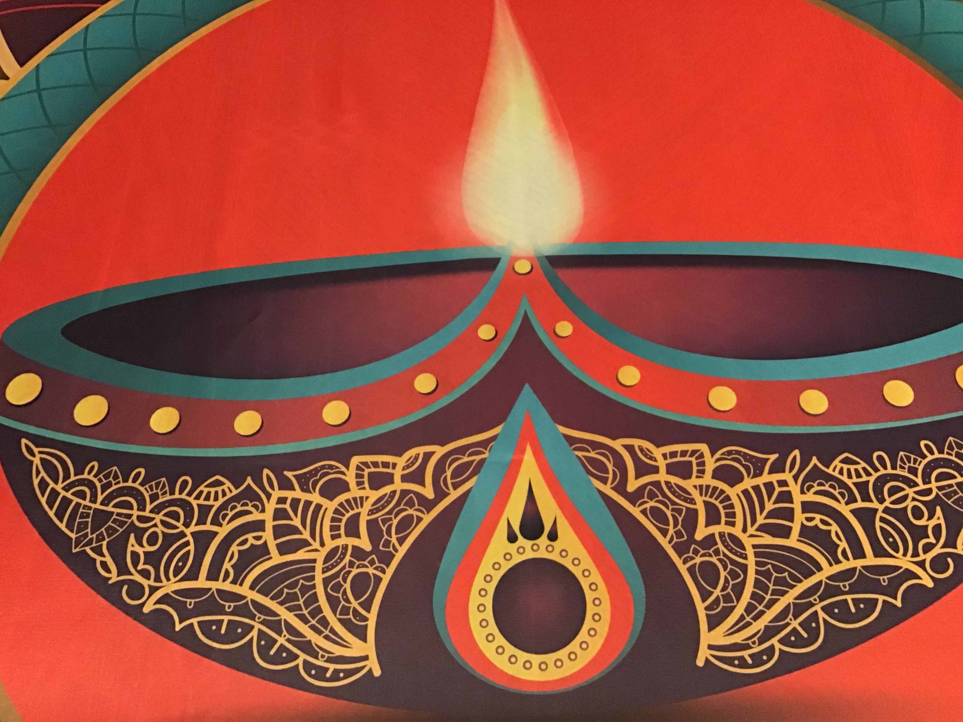 rectangle tablecloths / backdrop (Diwali Festival of Lights) - 60 x 84