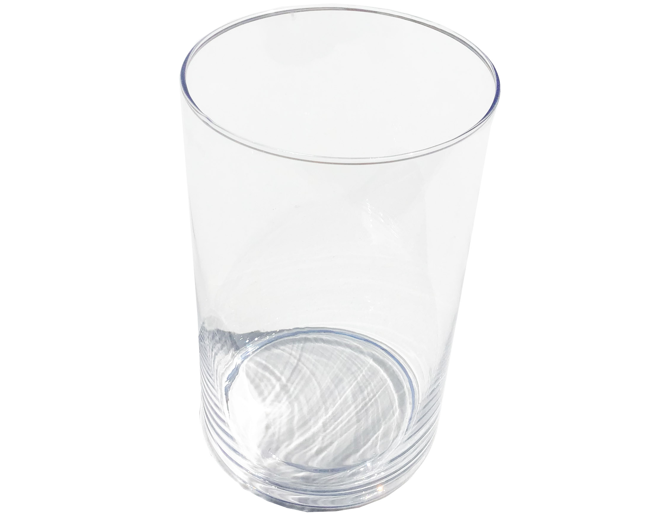cylindrical glass vase - 8 x 5