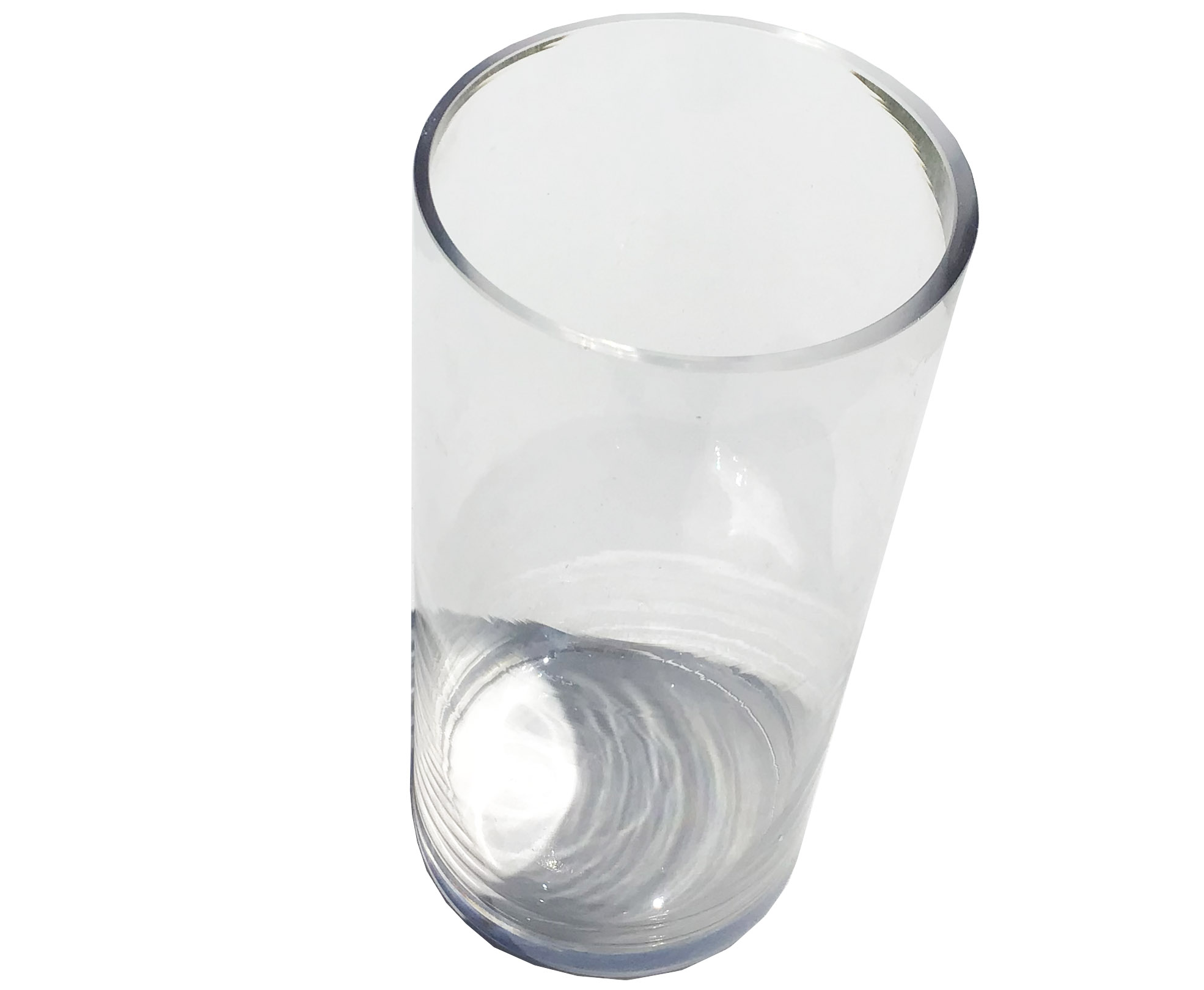 cylindrical glass vase - 10 x 5