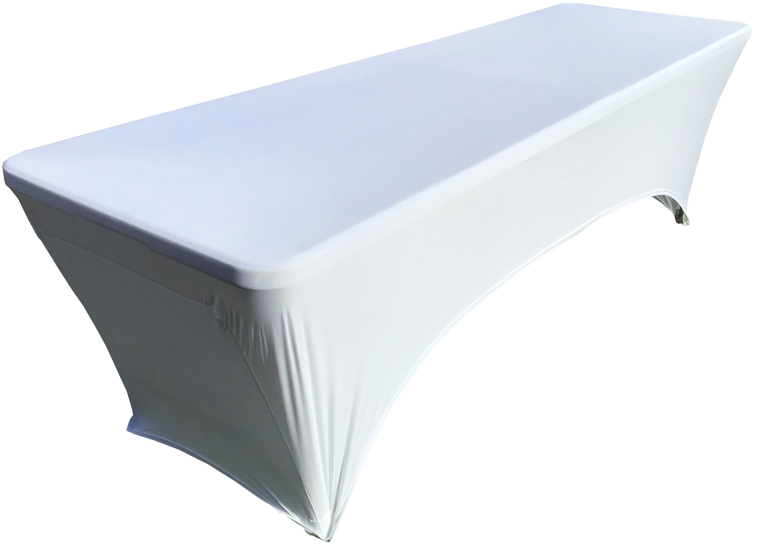 stretch spandex rectangle tablecloths (white) - for 8-ft. table