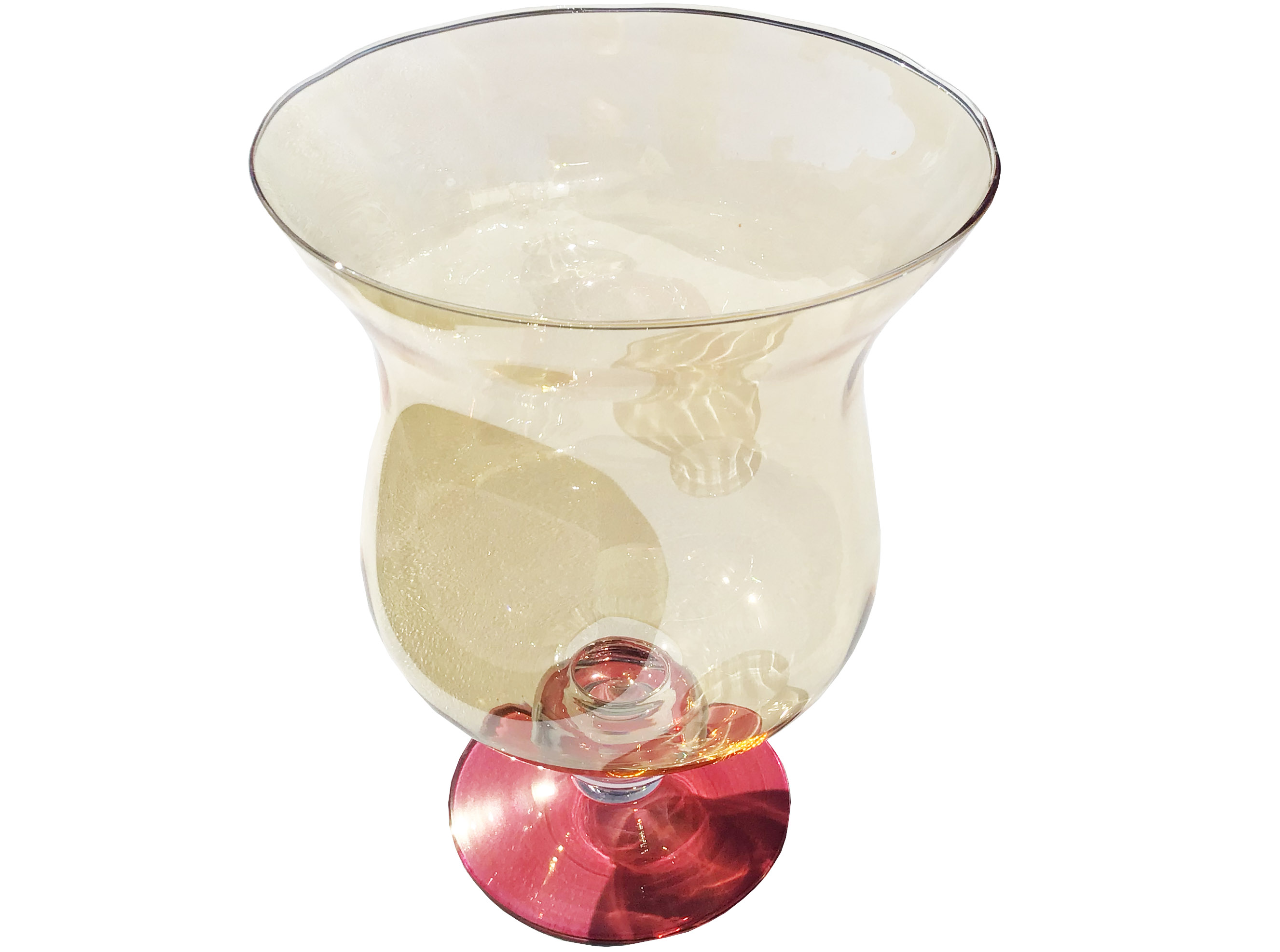 glass goblet vase - 10 x 7