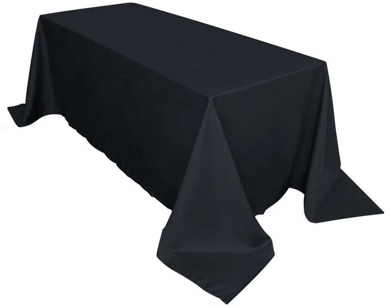 rectangle tablecloths (black) - 90 x 132
